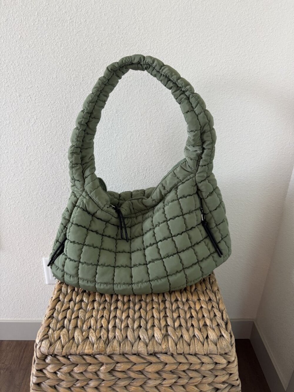 Free People Movement Quilted Carryall Bag — Olive Green - Picture 2 of 5